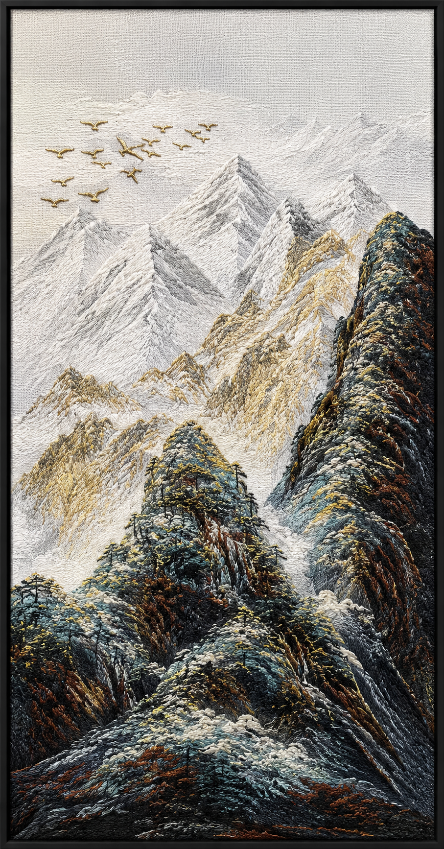 Landscape textile wall art